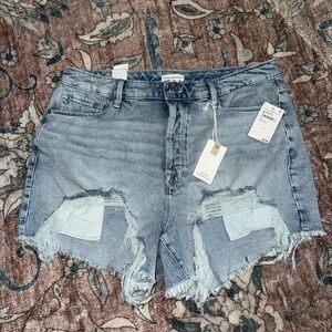 Good American Distressed Jean Shorts